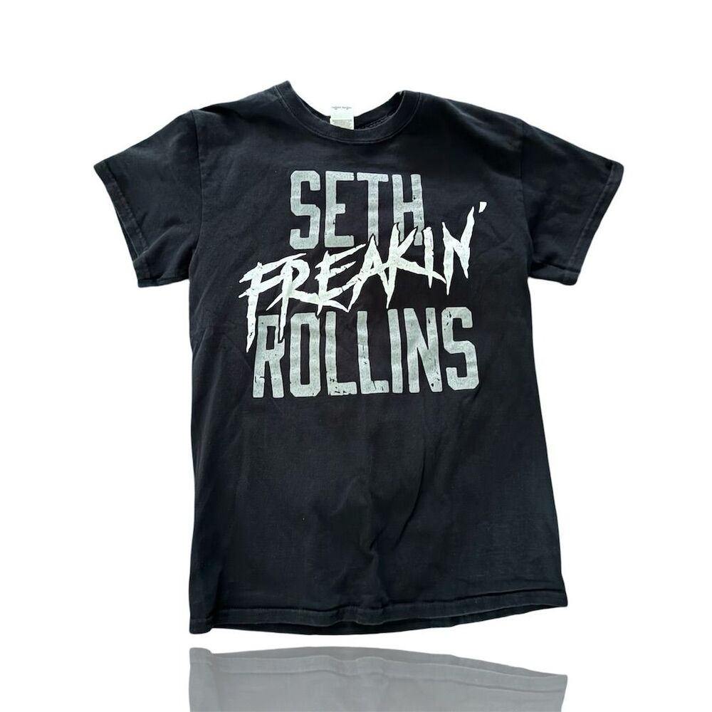 Vintage WWE Seth Rollins "Freakin' Rollins" Black T-Shirt Unisex Small